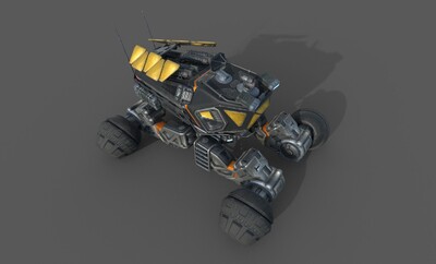 pbr 次时代 地形车 登月车 月球车 _justin_作品_车辆科幻车_cg模型网