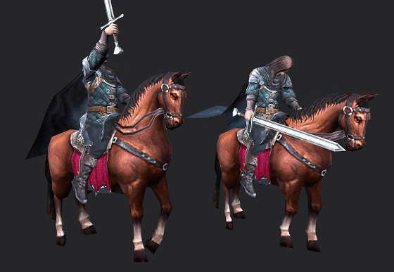 手绘 西方中世纪 游侠【13组动画】魔戒 骑兵 knight