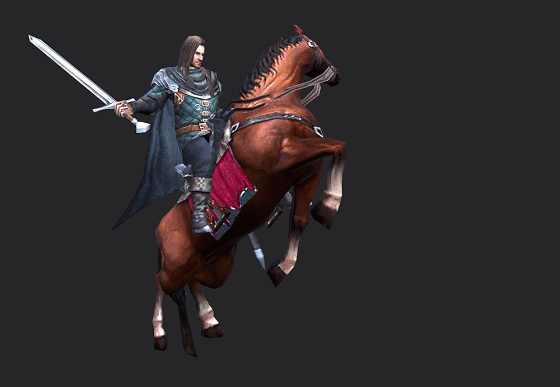 手绘 西方中世纪 游侠【13组动画】魔戒 骑兵 knight