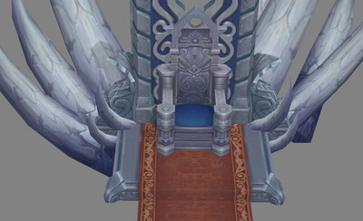 王座魔王宝座枯骨骨头骨刺地毯