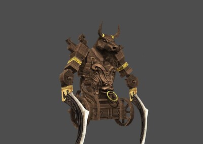 写实机关兽木牛古代战争机器带动画