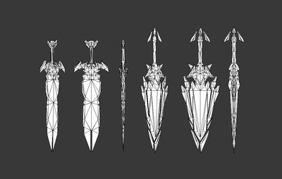 剑 机械神剑 高达 武器 科技感 科幻风 未来风 手绘低模