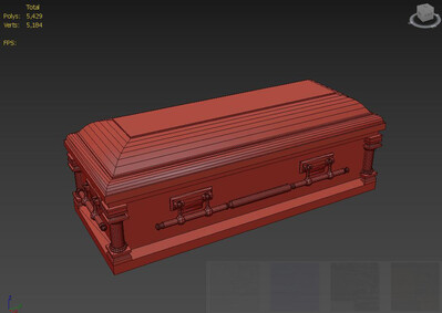 pbr次世代 棺材 棺椁 灵柩 寿棺 棺_heikeji作品_场景场景部件_cg模型