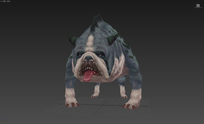 手绘贴图游戏模型怪物狗