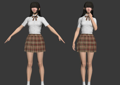 jk制服,学生美女,性感美女_厚积而薄发作品_人物女人_cg模型网