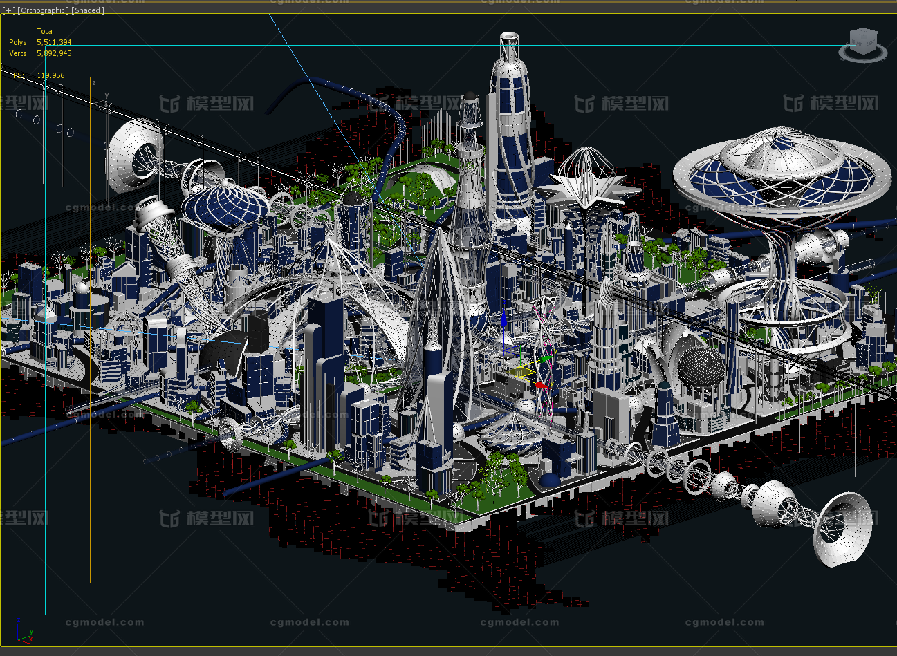 未来城市未来城市 科幻城市 海上都市 高科技管道 Cg模型网 Cgmodel 三维设计师交流互动平台 专注多品类3d模型下载 原创作品分享 软件学习