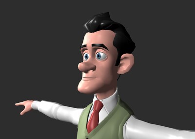 卡通人物 老板 中年大叔 卡通角色 动画角色 爸爸 叔叔 大鼻子老板