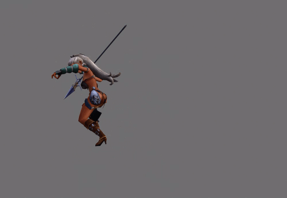 卡通手绘女战士【12组动画】 q版 性感 女孩 女角色