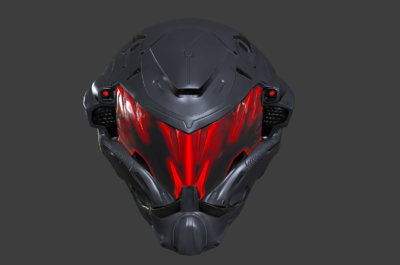 080 pbr次世代 科幻头盔  scifi 盔甲 机甲 未来 战甲 高科技 摩托