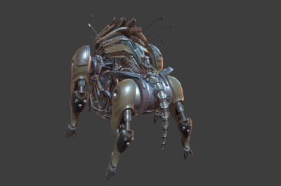078 pbr次世代 机械野猪 动物 机甲 战士 机器人 科幻 赛博朋克 未来