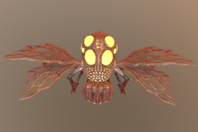 次时代 pbr 外星 飞虫 昆虫 翅膀 发光