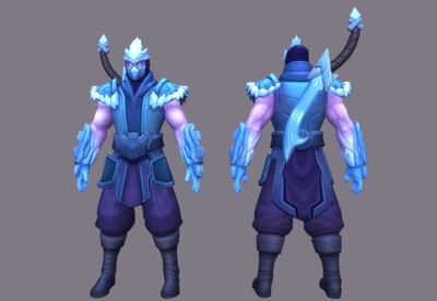 手绘 绝对零度 subzero  寒冰忍者 ninja  冰封刺客