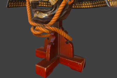 pbr次世代 日本面盔 武士头盔 盔甲 将军 日式铠甲 大铠 甲胄 面具