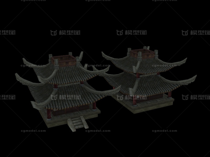 古代建筑楼房模型-历史建筑模型库-FBX(.fbx)模型下载-cg模型网