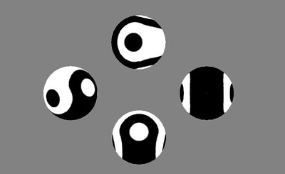 太极球黑白球两仪阴阳圆球体