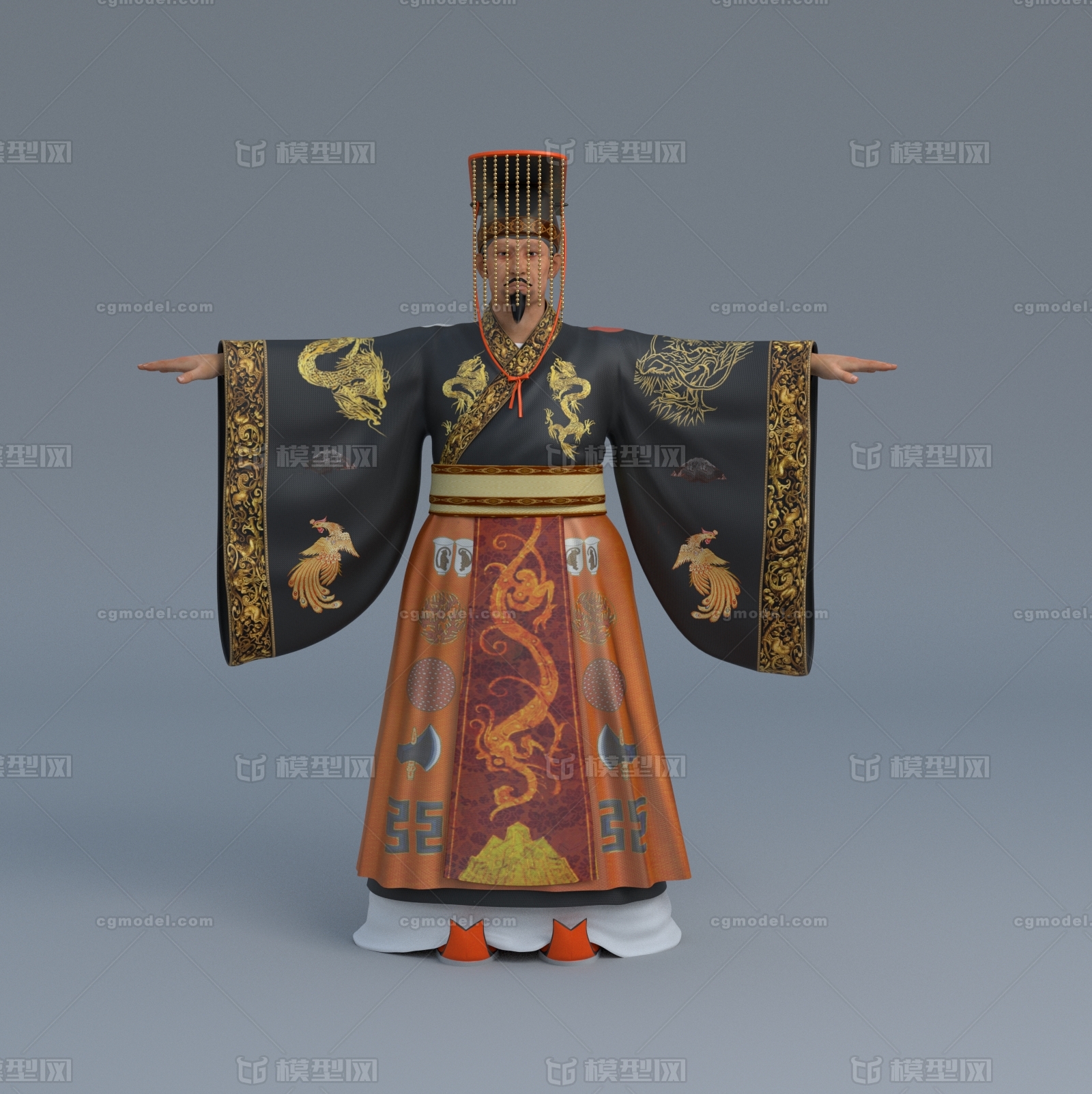 汉代皇帝冕服图片