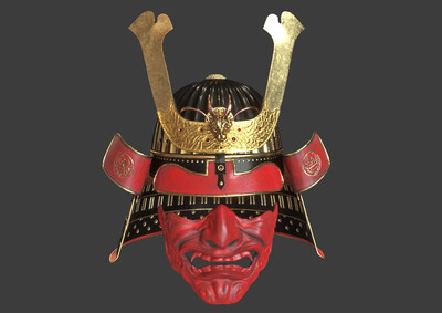 pbr次世代 武士装备 武士刀 武士面具 日本刀 日本面具 写实道具 武士