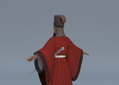 古代官吏服饰,通天冠,长冠,古代影视动画_ttimu作品