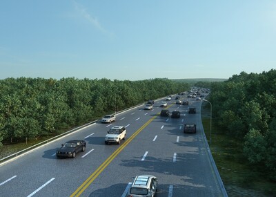 高速公路写实场景,公路,马路,车,车流,行驶的车,车队,树,植物,交通,豪