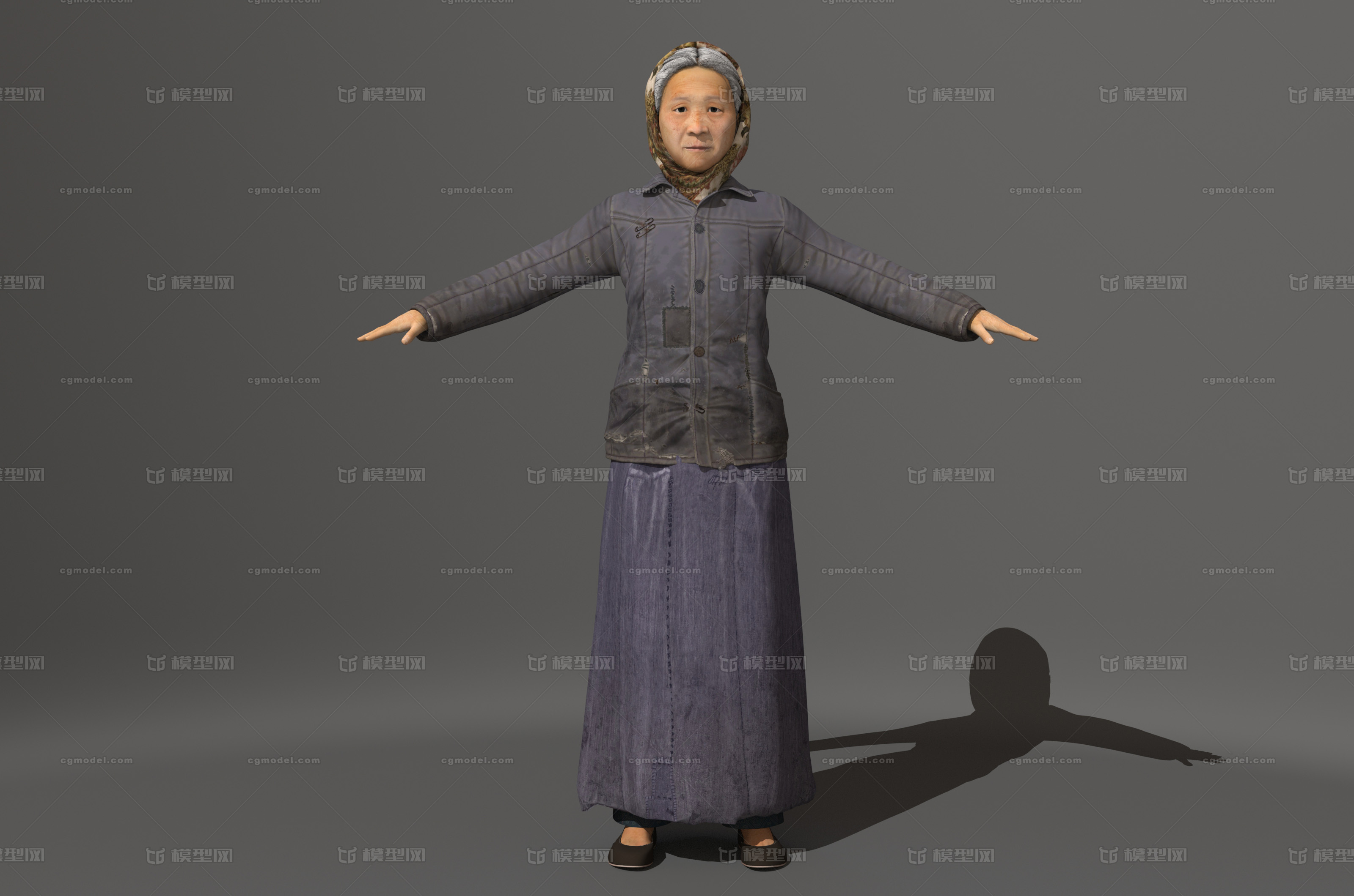 农妇 现代人物 农村老太太 写实女人 包头巾的老人 大婶 可作为奶奶