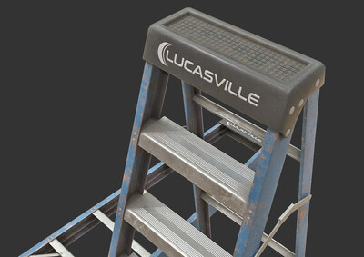 pbr次世代 折叠梯 梯子 人字梯 装修工具 五金 场景道具 场景素材