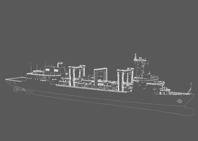 901型综合补给舰pbr4k贴图