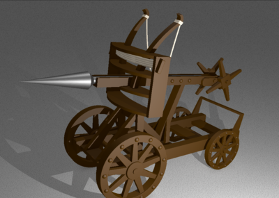 古代巨弩车攻城器械机械车辆