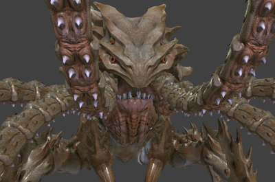 324 pbr次世代 异形 boss 怪兽 外星生物 触角 刺蛇 星际 太空 恐怖