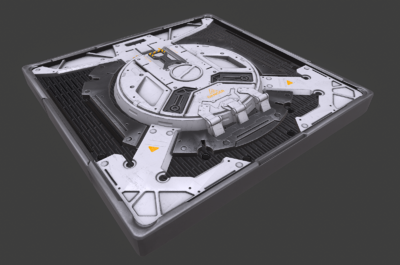 086 pbr次世代 科幻大门 舱门 通道门 连接门 scifi 太空船门 模块门