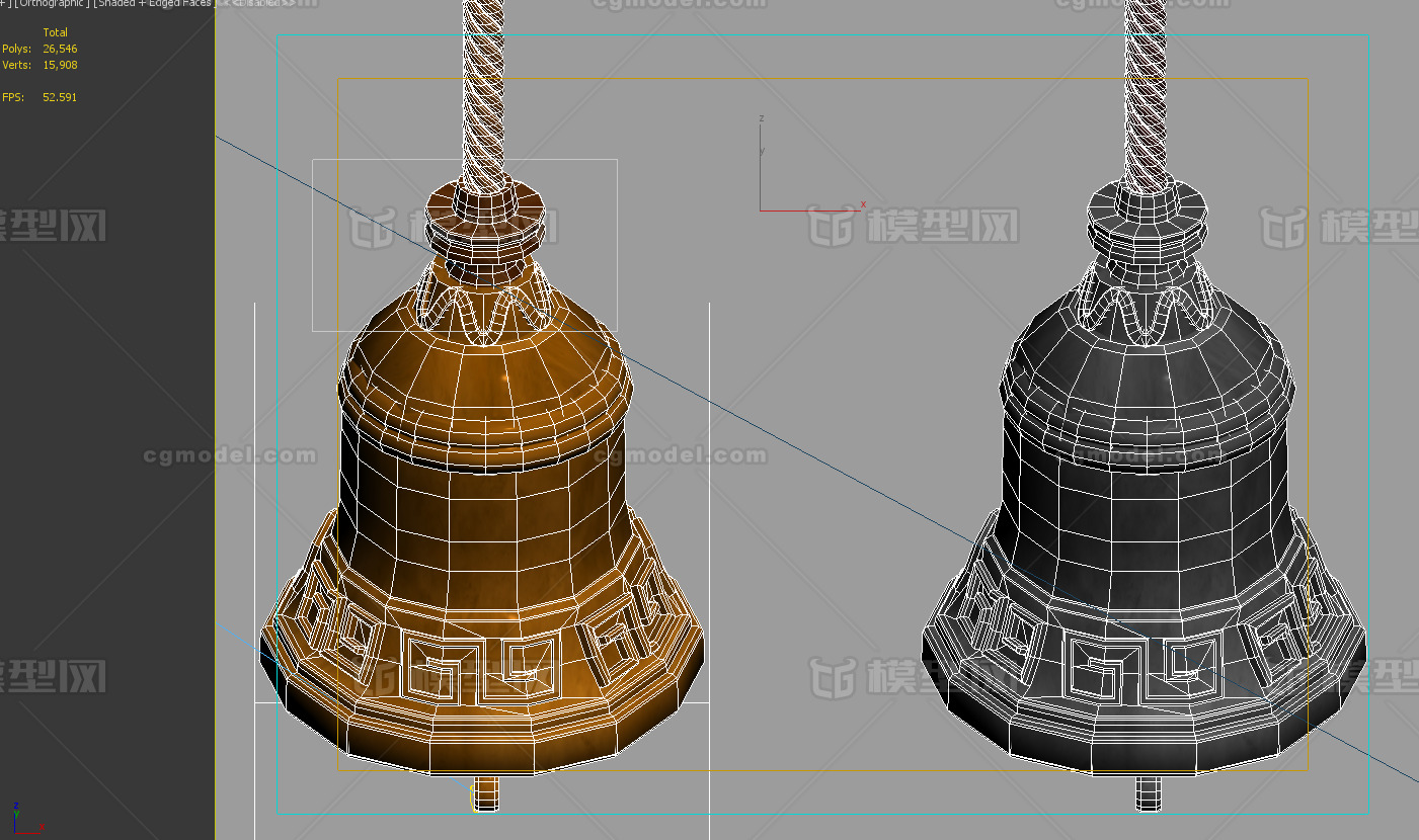 铃铛 道士铃铛 道教法器 古代铜铃 手铃铛 Bell 金属铃铛 法宝 金钟 Cg模型网 Cgmodel 三维设计师交流互动平台 专注多品类3d模型下载 原创作品分享 软件学习