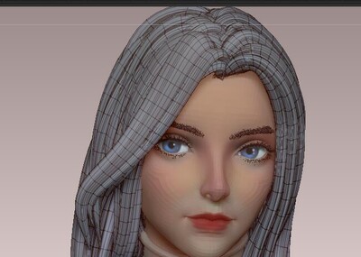 zbrush美型美女头像写实