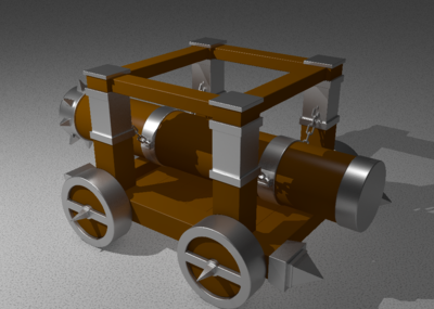 古代攻城撞锤攻城器械机械车辆