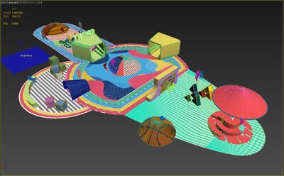 儿童运动广场_l510324064作品_工装娱乐空间_cg模型网