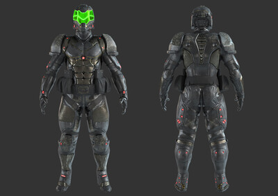 pbr次世代 未来战士 装甲士兵 科幻战士 科幻装甲 生化战士 高科技