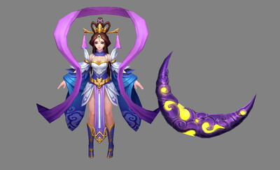 嫦娥 月神 仙女 月牙 月亮 乐师 古代女人