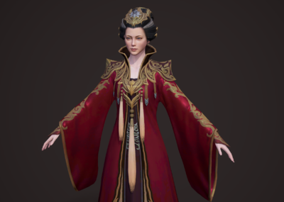 次世代 pbr 古代人物 魔教大公主 魔女 贵妇人 王妃 王母 教主 夫人