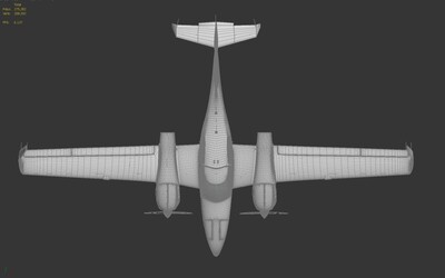 钻石DA42模型-小型飞机模型库-3ds Max(.max)模型下载-cg模型网