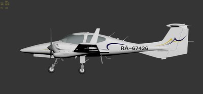 钻石DA42模型-小型飞机模型库-3ds Max(.max)模型下载-cg模型网