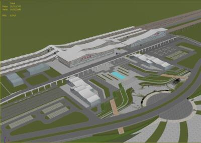 高铁站火车站火车站台室内兰溪