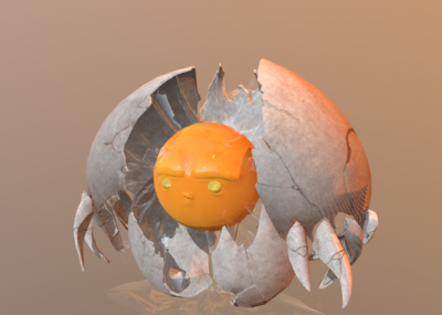 次时代 pbr 鸡蛋 兽蛋 怪物 破壳而出 蛋黄 蛋清