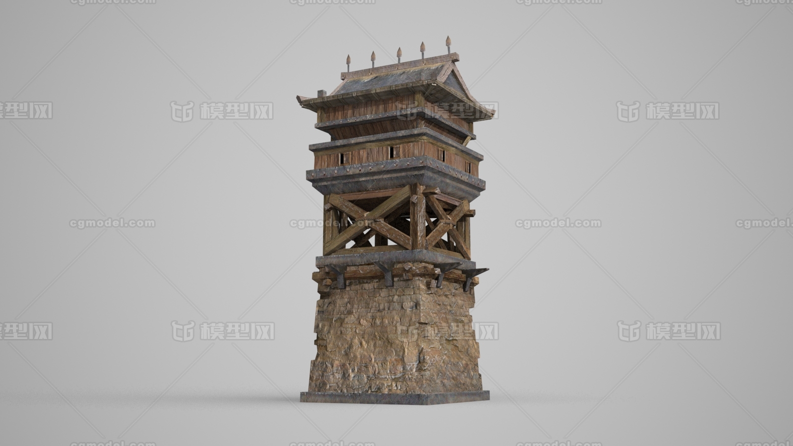 古建筑哨塔_zhsjlclzhwq作品_建筑历史建筑建筑历史建筑_cg模型网
