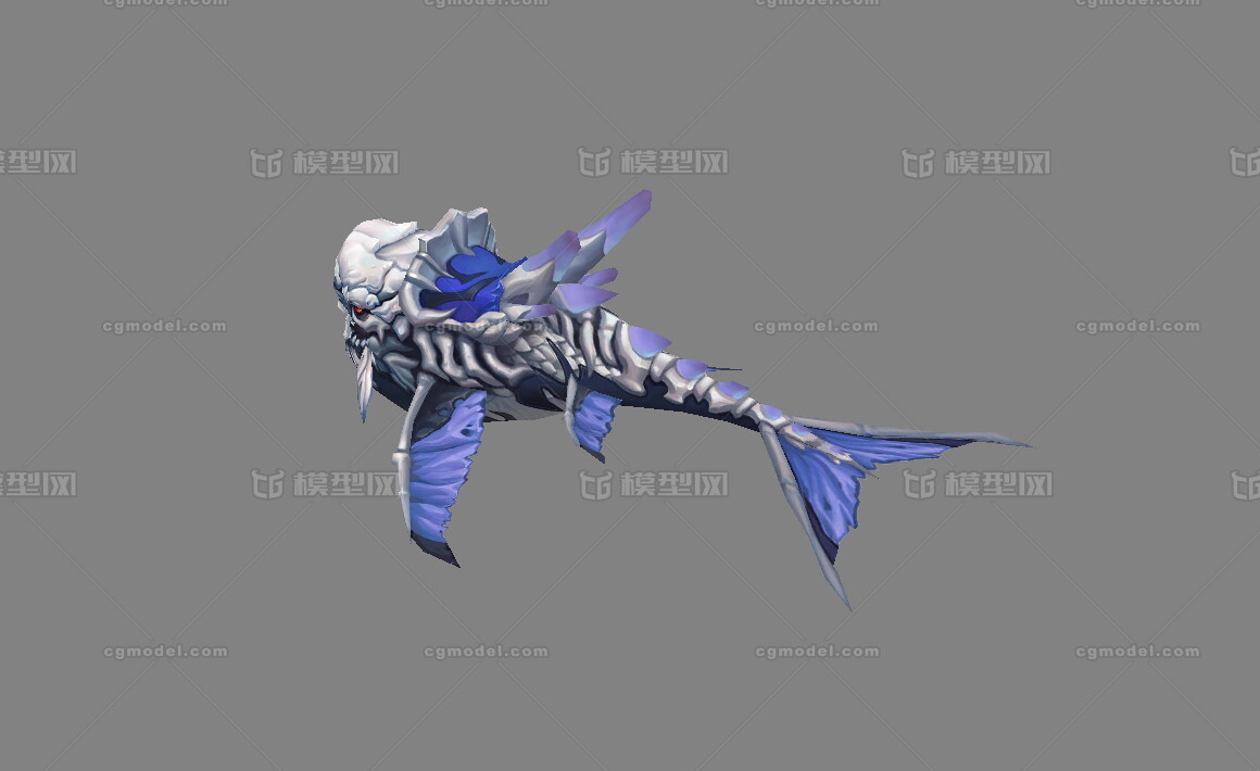 骨头鱼坐骑魔鬼鱼骨鲲鱼妖怪物 Cg模型网 Cgmodel 三维设计师交流互动平台 专注多品类3d模型下载 原创作品分享 软件学习