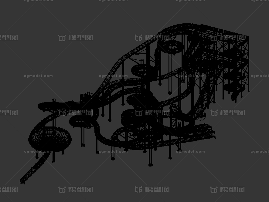 水上乐园游乐园滑梯游乐设备娱乐设备楼梯公共设备 Cg模型网 Cgmodel 三维设计师交流互动平台 专注多品类3d模型下载 原创作品分享 软件学习