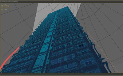 科技线条 勾勒建筑外轮廓 蓝线 科技线 科技感 线条生长 生长动画