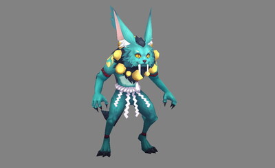 绿色猫妖 邪恶狸猫 猫灵 猫精 大耳朵猫人怪物