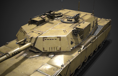 pbr-m1主战坦克_yudon作品_车辆装甲车/坦克_cg模型网