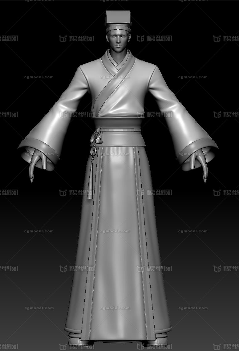 书生模型高低模模型-男人模型库-Zbrush(.ztl/.zbp)模型下载-cg模型网