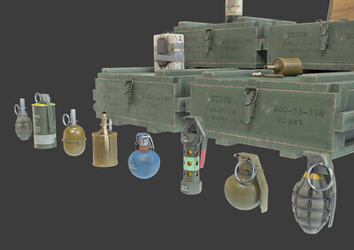 多种炸药 弹药物资 ***装备 炸弹 战争物资 手雷 地雷 炸药 燃烧瓶