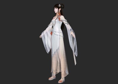 古装美女公主 汉服美女模型-女人模型库-3ds Max(.max)模型下载-cg模型网