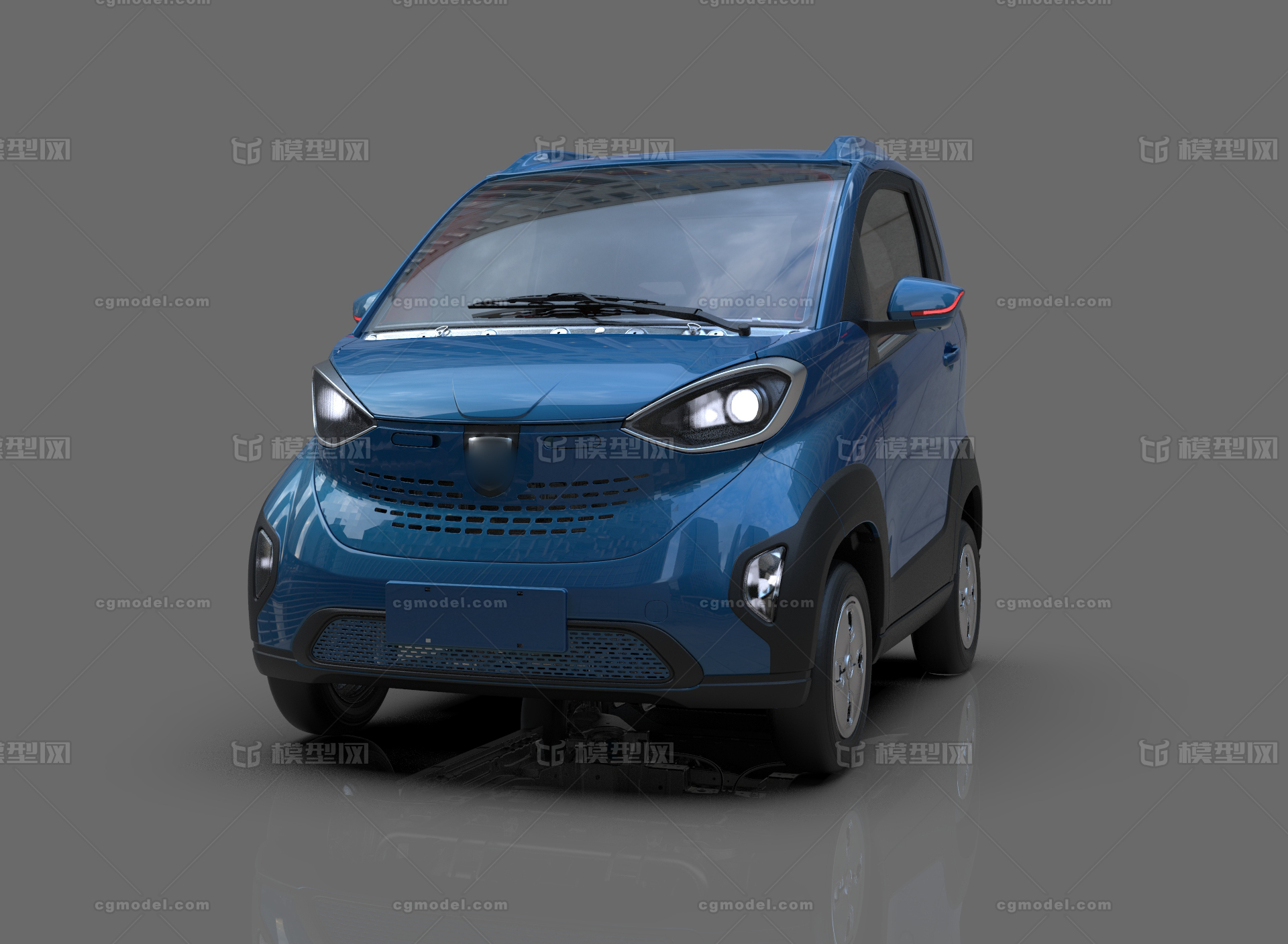 纯电动汽车 新能源汽车 微型代步_model cg作品_车辆轿车_cg模型网